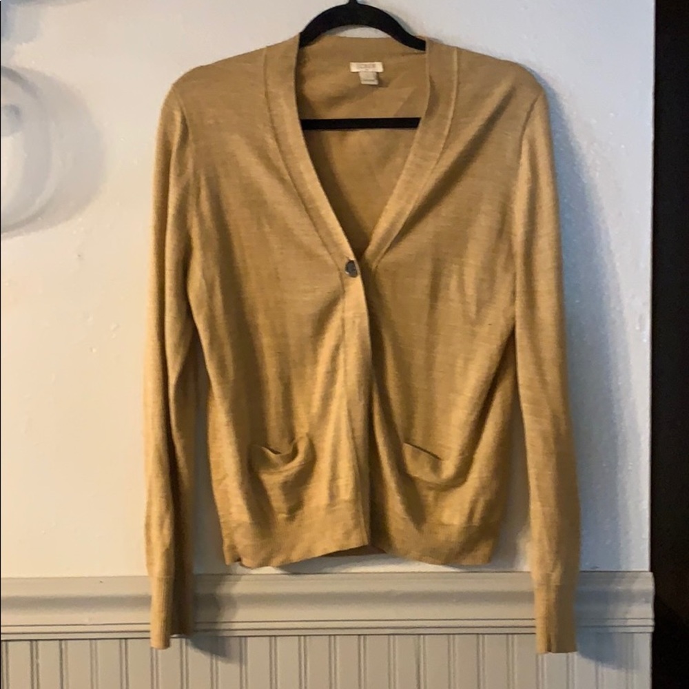 J. Crew Factory V-Neck Camel Cardigan